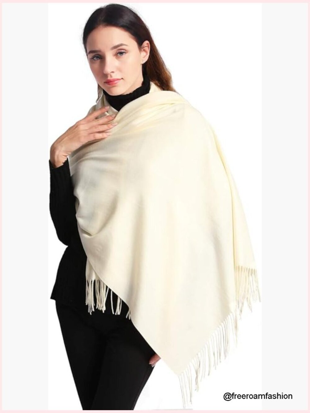 Pashmina Shawl Wrap Wedding Scarf Cashmere Feel Lightweight